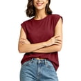 thumbnail image 6 of Axiiglly Plus Size Blouses for Women, Short Sleeves Solid Color Crew Neck Lightweight Summer Outdoor Tops, S-3XL, 6 of 10