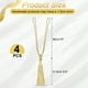 thumbnail image 2 of Uxcell Sujetadores de Cortinas, Paquete de 4 Sujetadores de Cortina Elegantes Hechos a Mano con Clips de Ventana con Borlas, Soporte Decorativo, Tono Dorado, 2 of 7