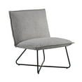 thumbnail image 2 of Linon Kinard Lounge Chair, Black Metal Legs with Gray and White Geo Fabric, 2 of 9