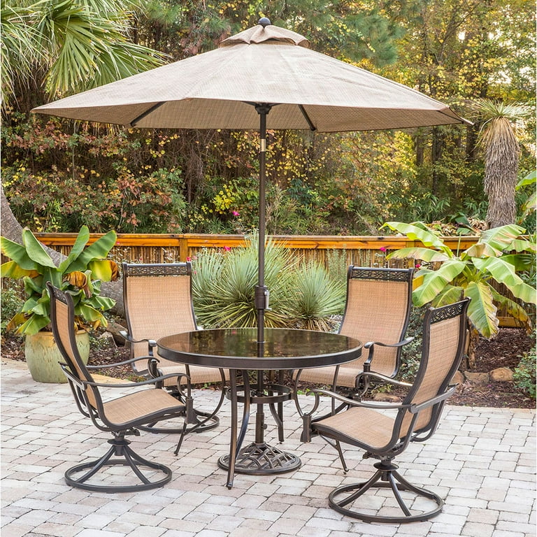 Sling swivel deals patio dining set