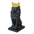 thumbnail image 2 of Nordic Resin Lion Statue with Sculpture Crafts Home Desktop Office Decorations Gift Modern Figurine , Black, 2 of 8