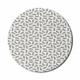 thumbnail image 1 of Feather Mouse Pad for Computers, Peacock Feathers Scattered Randomly on a Plain Backdrop, Round Non-Slip Thick Rubber Modern Gaming Mousepad, 8" Round, Sand Brown Grey, by Ambesonne, 1 of 2