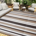 thumbnail image 3 of BERTHMEER 6'x9' Plastic Outdoor Rugs Clearance Rugs Waterproof Patio Rugs, Straw Camping Rugs, Porch Rugs, RV Rugs for outside Pool Rugs, Brown, 3 of 5