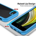 thumbnail image 6 of Case Compatible with iPhone SE, iPhone 8 Case, iPhone 7/ 6s/6 Case with Tempered Glass Screen Protector [2 Pack], Full-Body Shockproof Hybrid Phone Cover Case for iPhone SE/8/7/6s/6, 6 of 8
