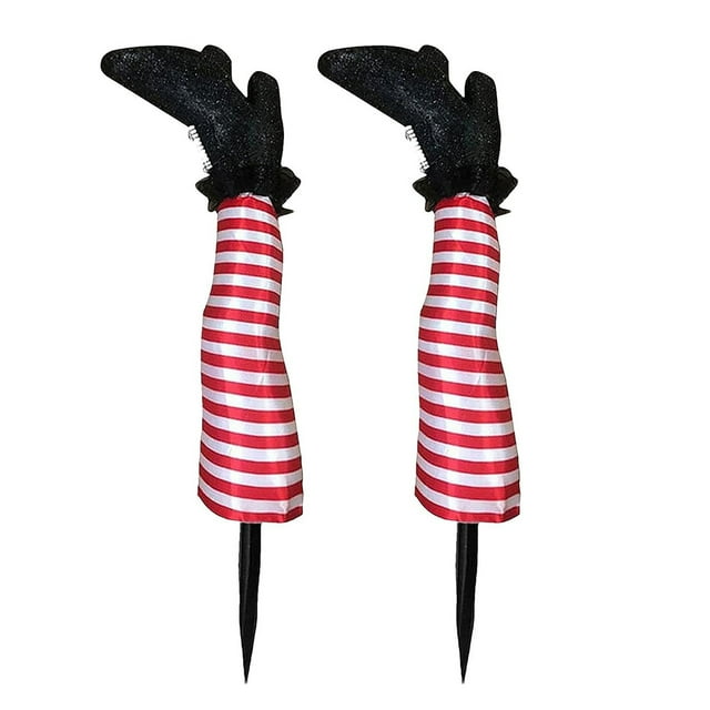 Moyic 2 piezas de decoración de piernas de , decoración de Halloween para suministros de fiesta de ambiente espeluznante Kits de decoración para fiestas rojo