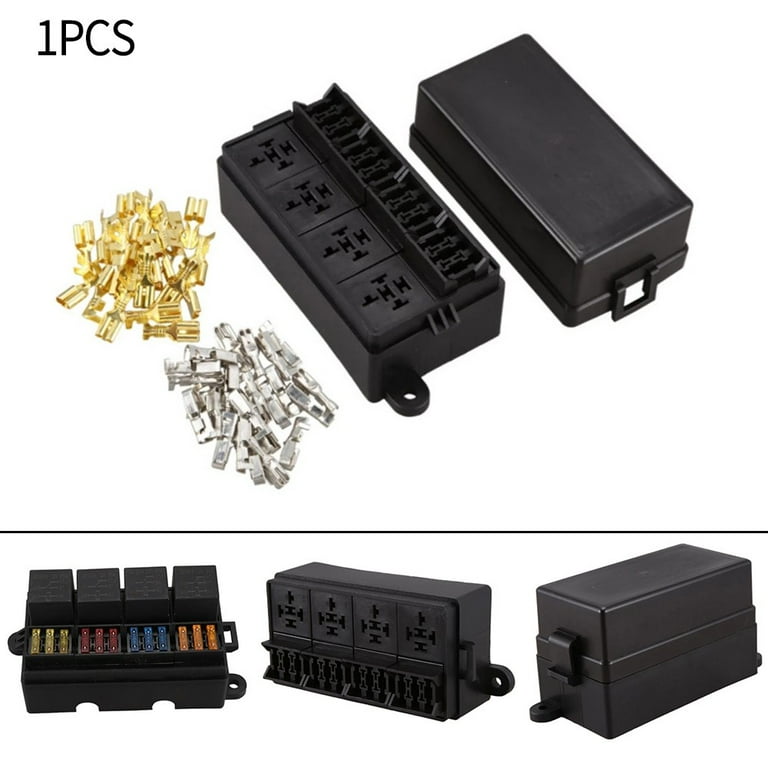 Automotive fuse relay box FUSEBOX Socket 12v 24v universal with terminals