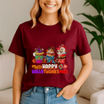 thumbnail image 5 of Happy Hallothanksmas Tshirt, Halloween Thanksgiving Christmas Shirt, Holiday Season Tee, Turkey Gift, Vintage Ghost, 5 of 5