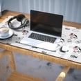 thumbnail image 3 of Long Mouse Pads for Desk,White Cow Milk Cloud Pattern Desk Mats on Top Of Desks, Desk Mouse Pad Extra Large with 3mm Non-Slip Base and Stitched Edge for Gaming,Office,Work,Home 35.4"x15.7", 3 of 6