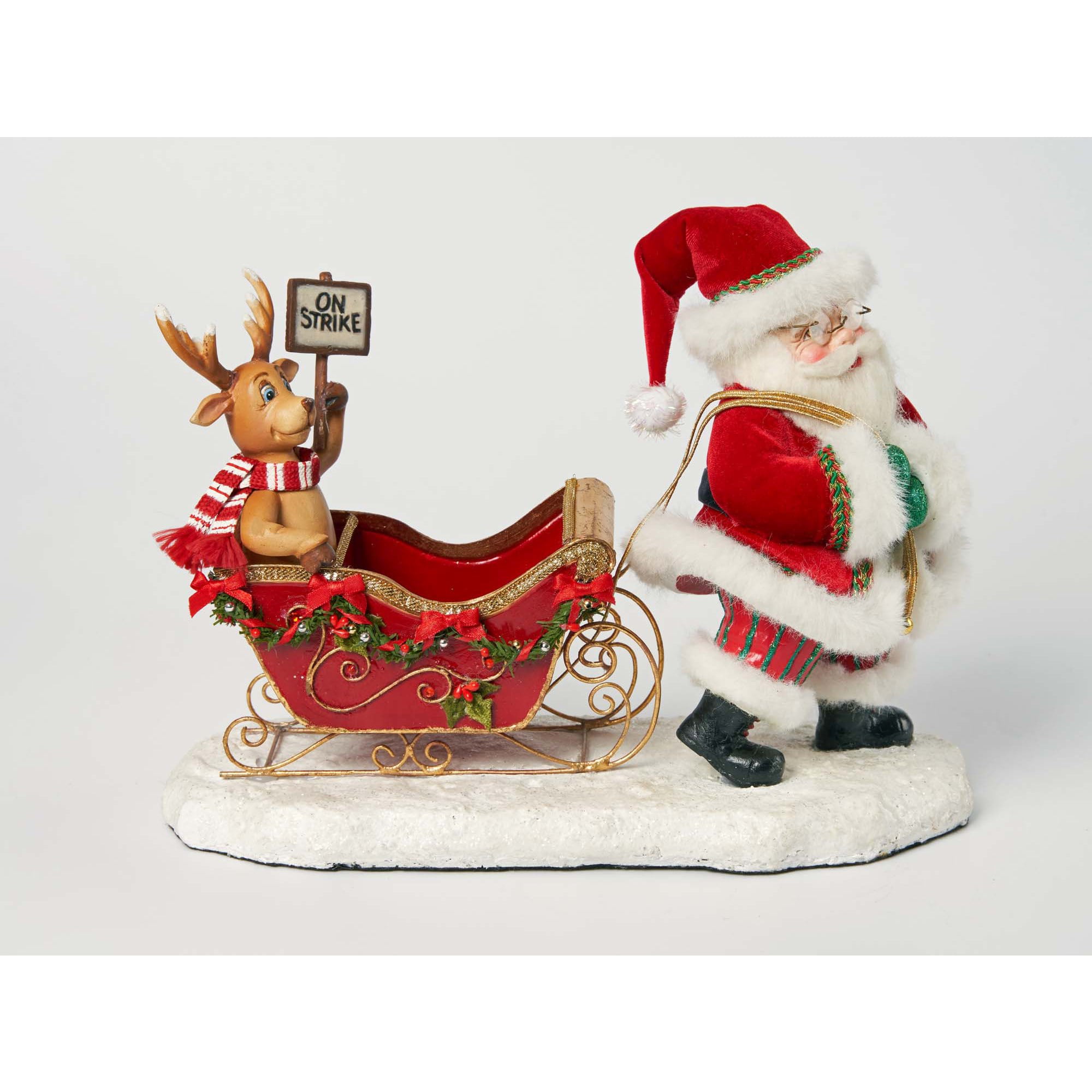 Gifts Studio 18 Christmas Plush NEW Santa Claus CANDY TREAT JAR Reindeer 