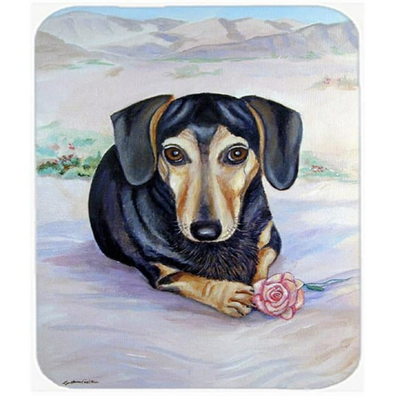 Carolines Treasures  Black and Cream Dachshund Mouse Pad- Hot Pad or Trivet