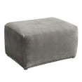 thumbnail image 2 of SureFit Stretch Pique Ottoman Slipcovers, Oversized Ottoman Covers, Single, Flannel Gray, 2 of 2