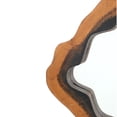 thumbnail image 2 of Benjara Wooden Wall Mirror with Grotto Diamond Shape, Brown, 2 of 3