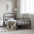 thumbnail image 1 of vidaXL Metal Bed Frame without Mattress with Footboard Black 100x200cm, 1 of 5