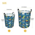 thumbnail image 5 of Fotbe Dinosaur on the Beach Vacation Laundry Basket with Handles, Waterproof Large Laundry Hamper, Wash Bag for Corner Dorm, Rolling Laundry Basket with Handles-Medium, 5 of 8