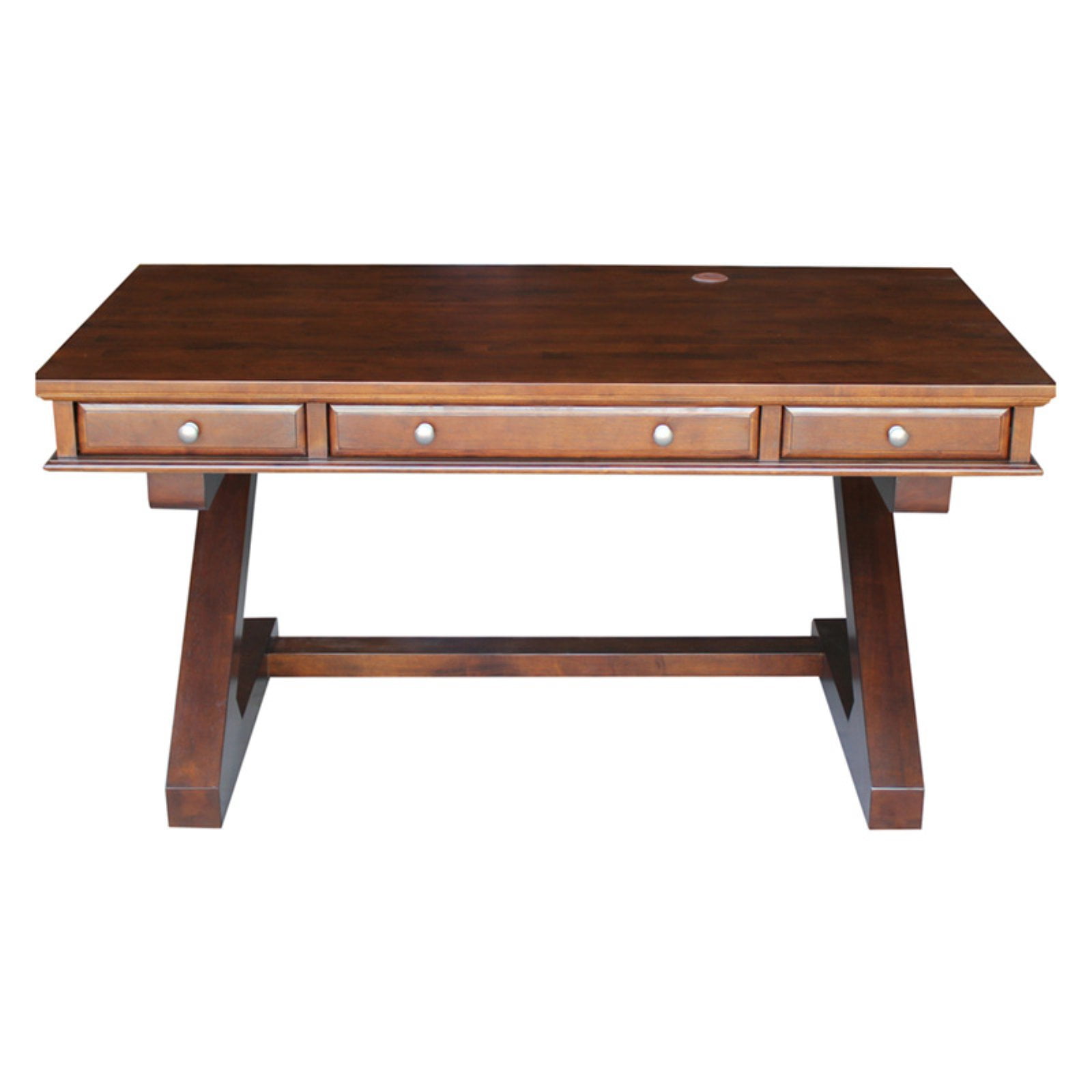 Whitewood Industries Inc. Espresso Parawood Executive Desk with Zosiac Base and Chair