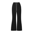 thumbnail image 5 of EDFBUYKRS Female Women Pants Casual Womens Cargo Pants Tall 34 Inseam Women Lined Sweatpants Wide Straight Leg Pants Bottom Sweatpants Joggers Pants Workout High Waisted Yoga Pants with Pockets M, 5 of 6