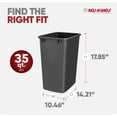 thumbnail image 4 of Rev-A-Shelf Polymer Replacement 35 Qt Black Trash Bin, 2 Pack, RV-35-18-2, 4 of 11