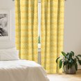 thumbnail image 2 of Ambesonne Abstract Curtains, Romantic Rose Pattern, Pair of 28"x84", Marigold Yellow White, 2 of 5