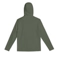 thumbnail image 4 of CCRFTGI Shirts for Men Upf 50+ Sun Protection with Mask Long Sleeve Blouses Lightweight Hiking Running Swim Athletic Workout Rash Guard Shirts Army Green XL, 4 of 7