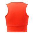 thumbnail image 7 of Women Summer Tops Women's Sexy V Collar Sleeveless Solid Color Stripe Vest T-Shirt Dare Top Women Blouse Dressy Cute Business Tops Conceal Top Camisole for Bra Cleavage Jewelry for Orange S, 7 of 7