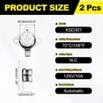 thumbnail image 2 of 2 Pack KSD301 Thermostat 70°C/158°F 10A Normally Closed N.C Adjust Snap Disc Temperature Switch, Thermal Cutoff Switch for Microwaves, Oven, Coffee Maker, Bakelite Material, 2 of 6