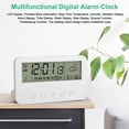 thumbnail image 2 of Small Alarm Clock, Digital Travel Clock Backlight Time Calendar Temperature Timer LCD Clock with Snooze Mode, Luminous Battery Powered Alarm Clock for Bedroom Office, 2 of 8