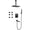 Matte Black, variant on Thermostatic Complete Shower System with Display Valve Trim Kit, Ceiling Mounted Shower Combo Set with Bathtub Faucet