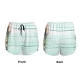 thumbnail image 3 of Rocae Flowers And Turquoise Wooden for Women's Athletic Shorts Workout Hiking Shorts Athletic Shorts for Running, Yoga, Gym, Sports-Medium, 3 of 7