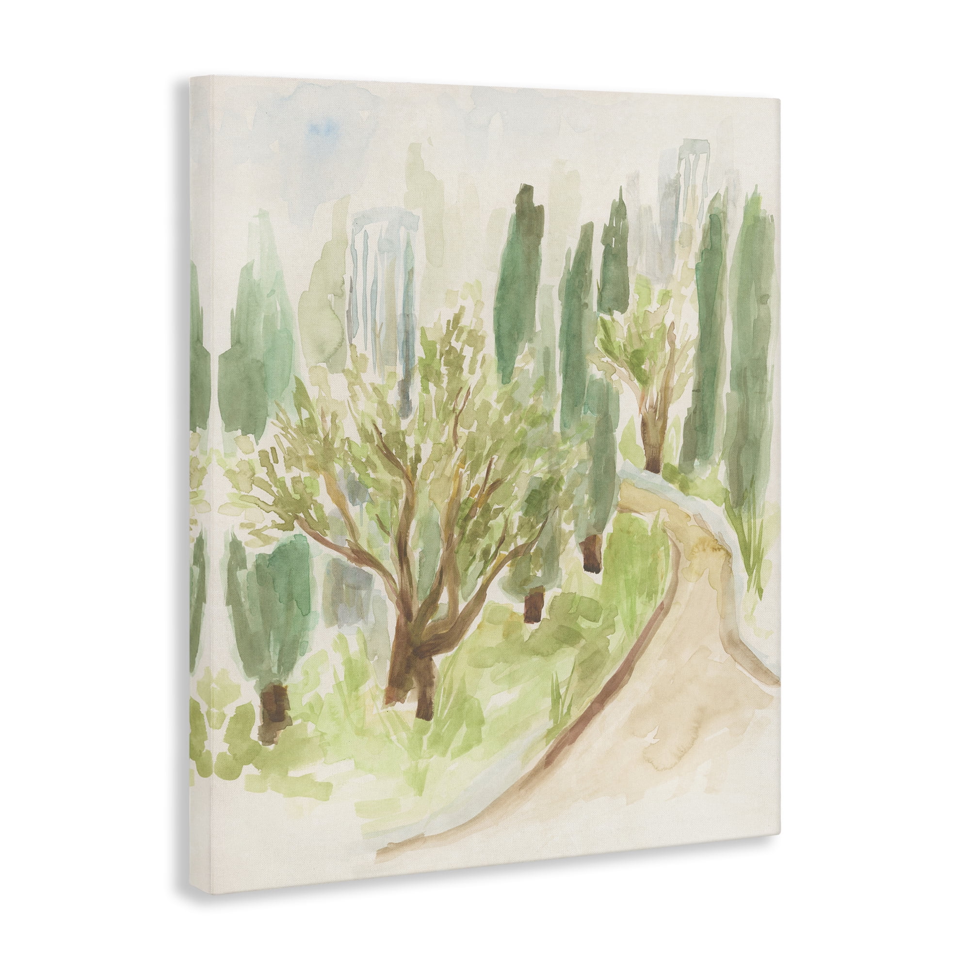 Stupell Industries Abstract Road with Trees Landscape & Nature Painting Wrapped Canvas Art Print Wall Art, 30 x 40