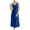 Blue, variant on Womens Satin Sleep Dress Sexy Long Nightgown Lace Trim Round Neck Silk Lingerie Slip Dress Sleeveless Sexy Spaghetti Strap Nightdress Lightweight Full Length Sleepwear Elegant Robes Yellow XXL