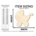 thumbnail image 2 of Unfinished Wood Baby Stroller Shape 14" / 1/4", 2 of 3