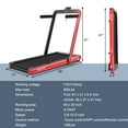 thumbnail image 2 of Gymax Tapis Roulant Pliant 2 en 1 4,75 Hp Machine de Course avec Appli et Télécommande Rouge, 2 of 10