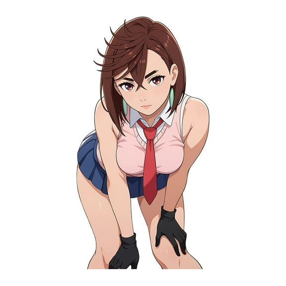 EARLFAMILY 5.1 Inch Cute Girl Ayase Momo Car Sticker Decal for Bumper Windshield Motorcycle Waterproof Decoration