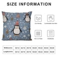 thumbnail image 5 of COMIO  Penguin Throw Pillow Cover Penguins Gift for Penguin Lovers Penguin Decorative Pillow Case for Couch Bed Sofa Living Room, 5 of 5