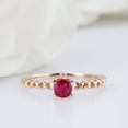 thumbnail image 2 of HeartsAndYou 0.5ct Natural Round Pink Ruby Ring Wire Mesh Band Solitaire 14k SOLID Rose Gold, 2 of 9