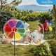thumbnail image 3 of 4Pcs Pinwheels for Garden,Colorful Flower Rainbow Garden Windmill,Wind Lawn Pinwheels Garden Windmi, 3 of 5