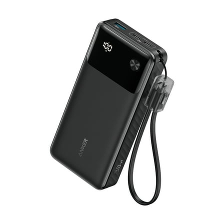 Anker Power Bank with Digital Screen (20,000mAh, 30W, 3-Port)