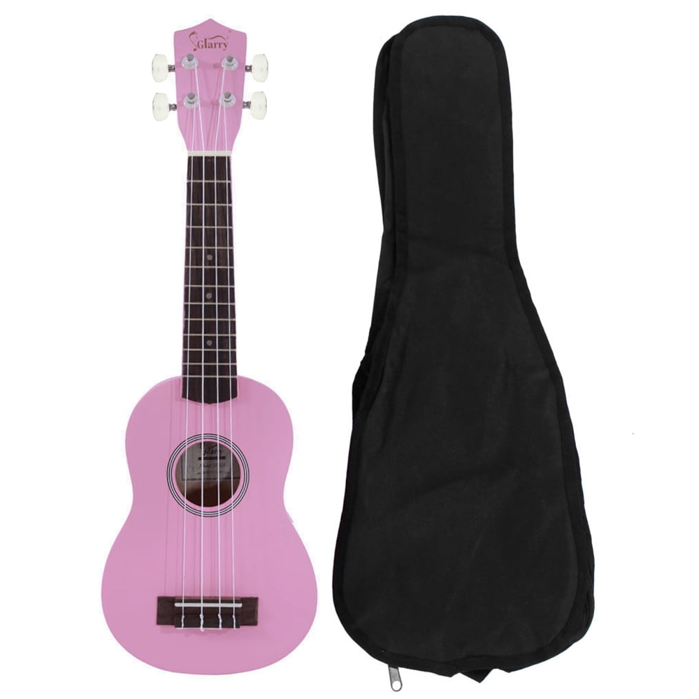 Lowestbest 21" Rosewood Fingerboard Basswood Soprano Ukulele with Bag, Pink Lowestbest 21" Rosewood Fingerboard Basswood Soprano Ukulele with Bag, Pink