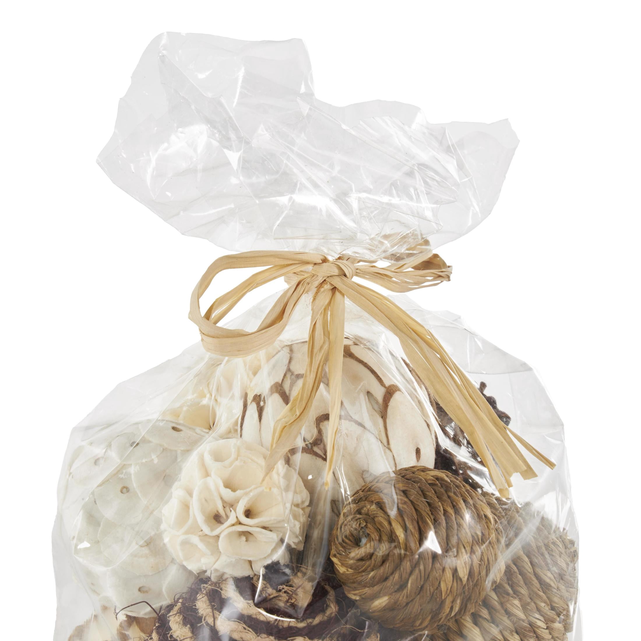 DecMode Gray 6" Handmade Dried Plant Orbs & Vase Filler with Varying Designs (3 Count)