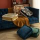 thumbnail image 4 of Nvzi Velvet Solid Square Chair Cushions Soft Thick with Fringes (Blue,18"x18"), 4 of 5