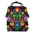 thumbnail image 1 of Easygdp Traditional Floral Polish para Bolsa de Bebé de Gran Capacidad con Múltiples Bolsillos, Bolsa de Pañales para Padres, Bolsa de Viaje Organizada y Elegante, 1 of 6