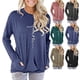 thumbnail image 2 of Blusa tipo túnica de manga larga con bolsillos para mujer inspirada en la fe: camiseta azul oscuro ideal para la oficina, talla M, 2 of 6