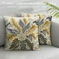 thumbnail image 3 of GOSMITH Yellow Dahlia Pillow Covers Rustic Geometric Flower Throw Pillow Case Beige Tan Gray Spring Floral Pillow Cover Cushion Cover for Home Sofa Bedroom Livingroom, 3 of 5