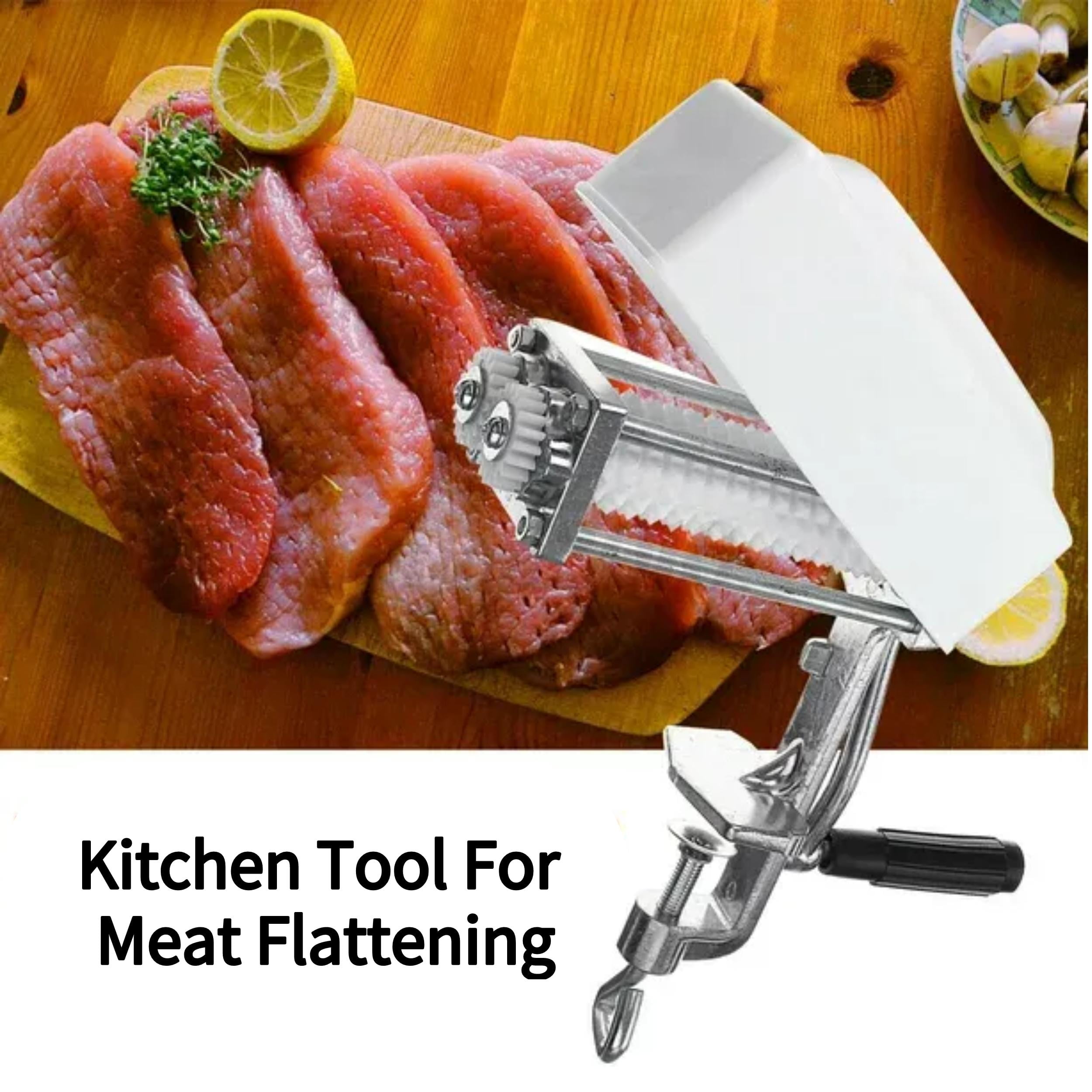 Commercial Meat Tenderizer Cuber Heavy Duty Steak Flatten Tool Meat  Tenderizer Tool Meat Grinder Attachment Clamp-on Meat Tenderizer Rolling  Meat