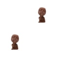thumbnail image 2 of kurtrusly Face Planters Wide Application For Succulent Planters Made With Resin Indoor brown 2Set, 2 of 6