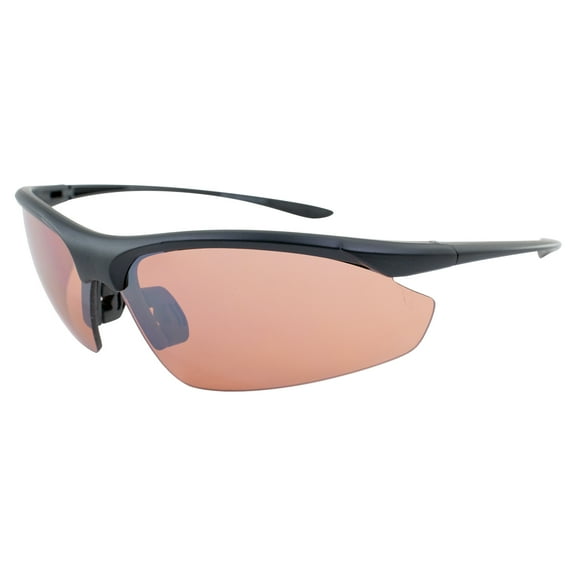 Epoch Eyewear Cadence Smaller Faces Golf Sport Sunglasses Black Frame with Amber Lens