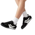 thumbnail image 6 of LUCKY STEP Retro Sneakers Thin Sole Lace up Lightweight Casual Shoes,Black,Womens, 6 of 6