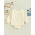 thumbnail image 4 of Bagilaanoe Newborn Baby Girl Boy Oversized Romper Sweatshirt Long Sleeve Bodysuit Letter Rugby Print Pullover 6M 12M 18M 24M Infant Casual Tee Tops, 4 of 7