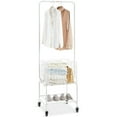 thumbnail image 2 of Heavy Duty Laundry Cart with Adjustable Shelf & Garment Rack, Mobile Storage Hamper with Locking Wheels, Space Saver, 2 of 10