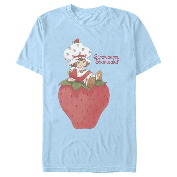 Men's Strawberry Shortcake Relaxing on a Berry Graphic T-Shirt